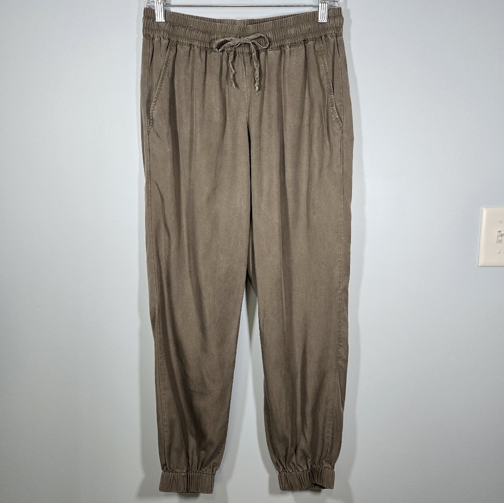 Magaschoni Olive Green Jogger Pants Women’s Size Small 100% Tencel